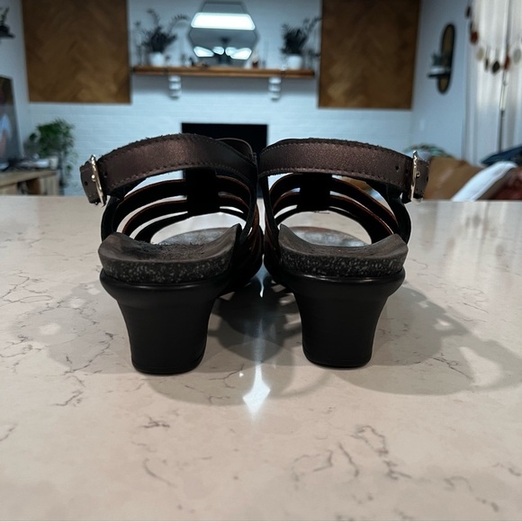 SAS Allegro Comfort Heels Santolina Size Brown Metallic 8 Narrow - Picture 7 of 12